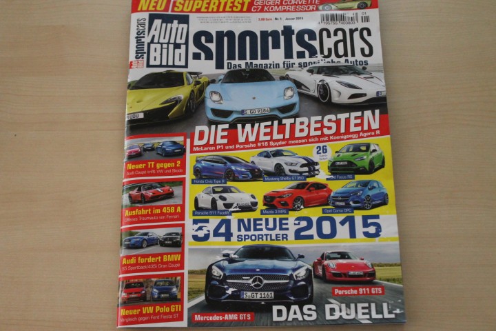 Deckblatt Auto Bild Sportscars (01/2015)